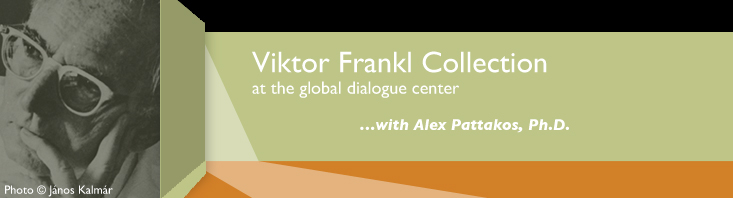 Banner with the words, Viktor Frankl Collection and a photo of Viktor Frankl